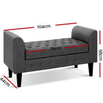 Artiss Fabric Storage Ottoman - Grey