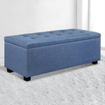 Premium Storage Ottoman - Blue