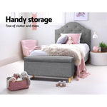 Artiss Kids Storage Ottoman - Grey