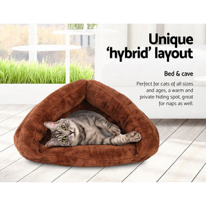 i.Pet Washable Cave Pet Bed - Brown