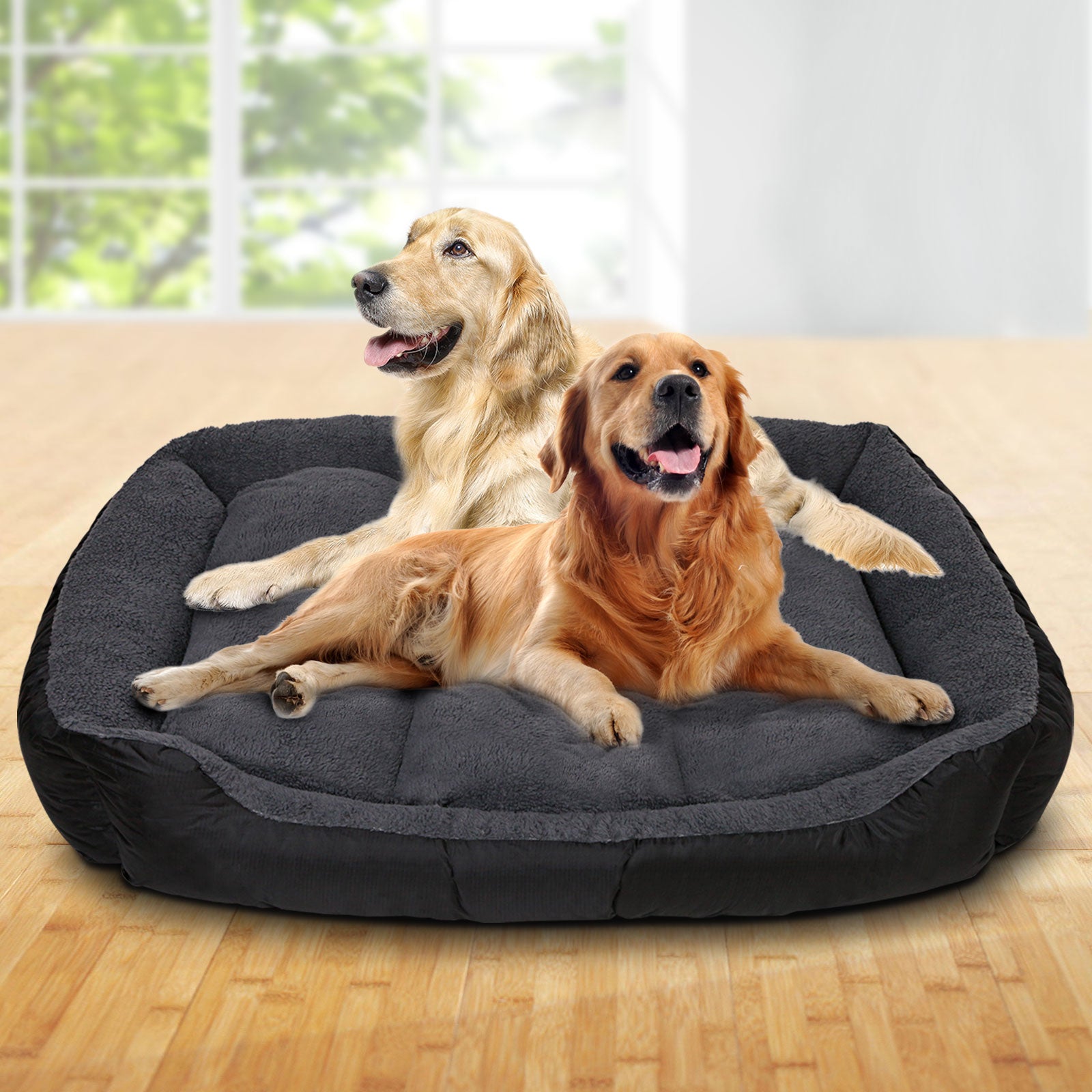 i.Pet Extra Extra Large Fleece Washable Pet Bed - Grey