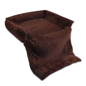 i.Pet Large 3 in 1 Foldable Pet Bed - Brown