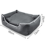 i.Pet Large Washable Pet Bed - Grey