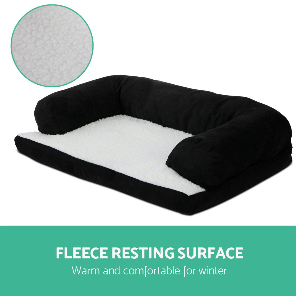 i.Pet Medium Fleece Pet Bed - Black