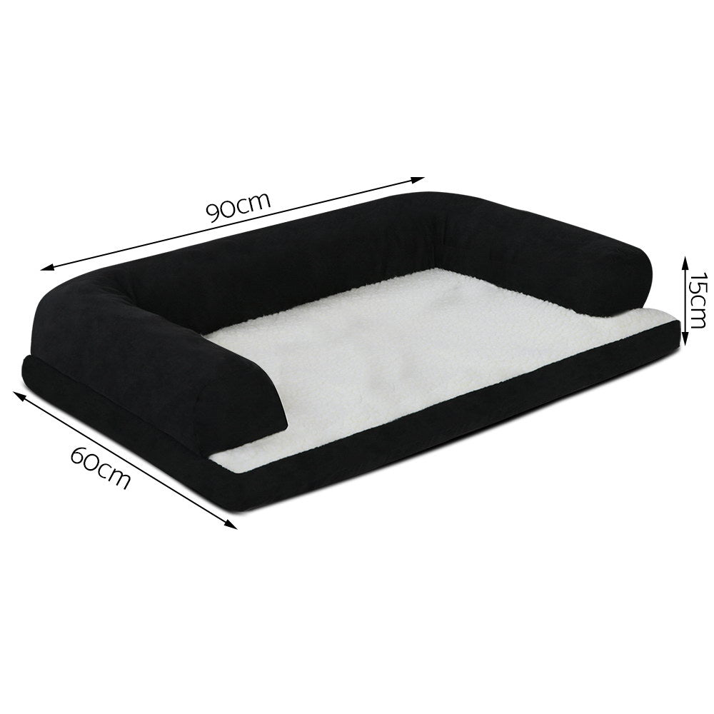 i.Pet Extra Large Fleece Pet Bed - Black