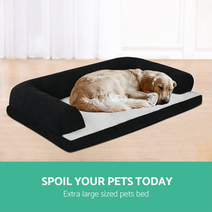 i.Pet Extra Large Fleece Pet Bed - Black