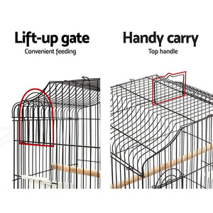 i.Pet Medium Bird Cage - Black