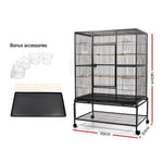 i.Pet Large Bird Cage with Perch - Black