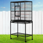 i.Pet Large Bird Cage with Perch - Black