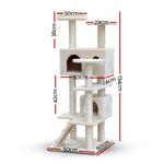 i.Pet 134cm Cat Scratching Post - Beige