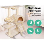 i.Pet 100cm Multi Level Cat Scratching Post - Beige