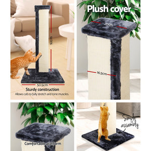 i.Pet 92cm Cat Scratching Post - Blue & Beige