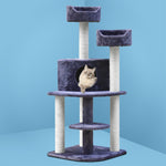 i.Pet 126cm Multi Level Cat Scratching Tree - Grey