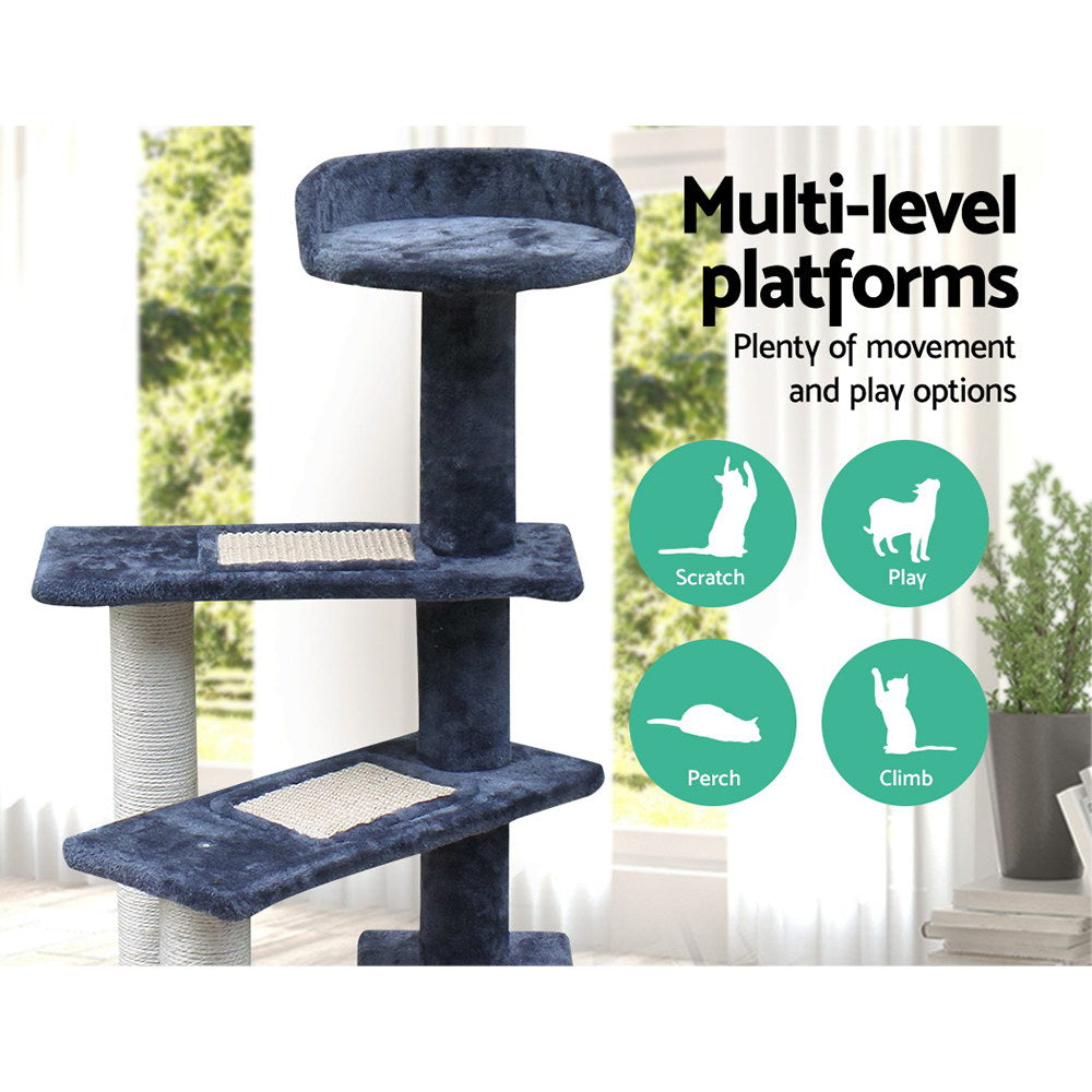 i.Pet 100cm Multi Level Cat Scratching Tree - Grey