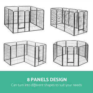 i.Pet 8 Panel Pet Dog Playpen Puppy Exercise Cage Enclosure Fence Play Pen 80x100cm