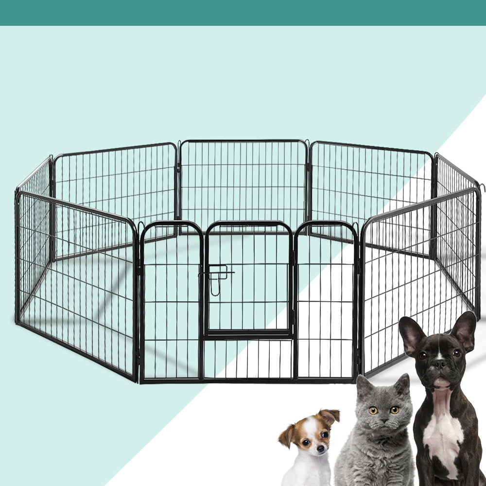 i.Pet 8 Panel Pet Dog Playpen Puppy Exercise Cage Enclosure Fence Play Pen 80x60cm