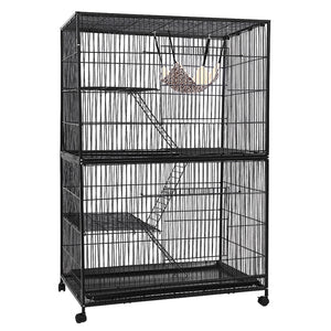 i.Pet 4 Level Pet Cage - Black