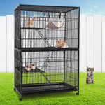 i.Pet 4 Level Pet Cage - Black