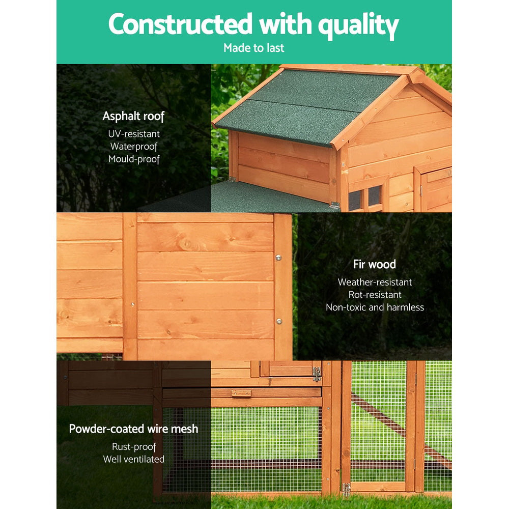 i.Pet 171cm Wide Wooden Chicken Coop