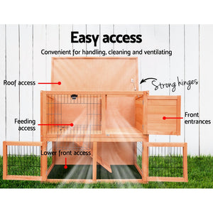 i.Pet 93cm Tal Wooden Pet Coop