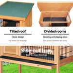 i.Pet 70cm Tall Wooden Pet Coop with Slide out Tray