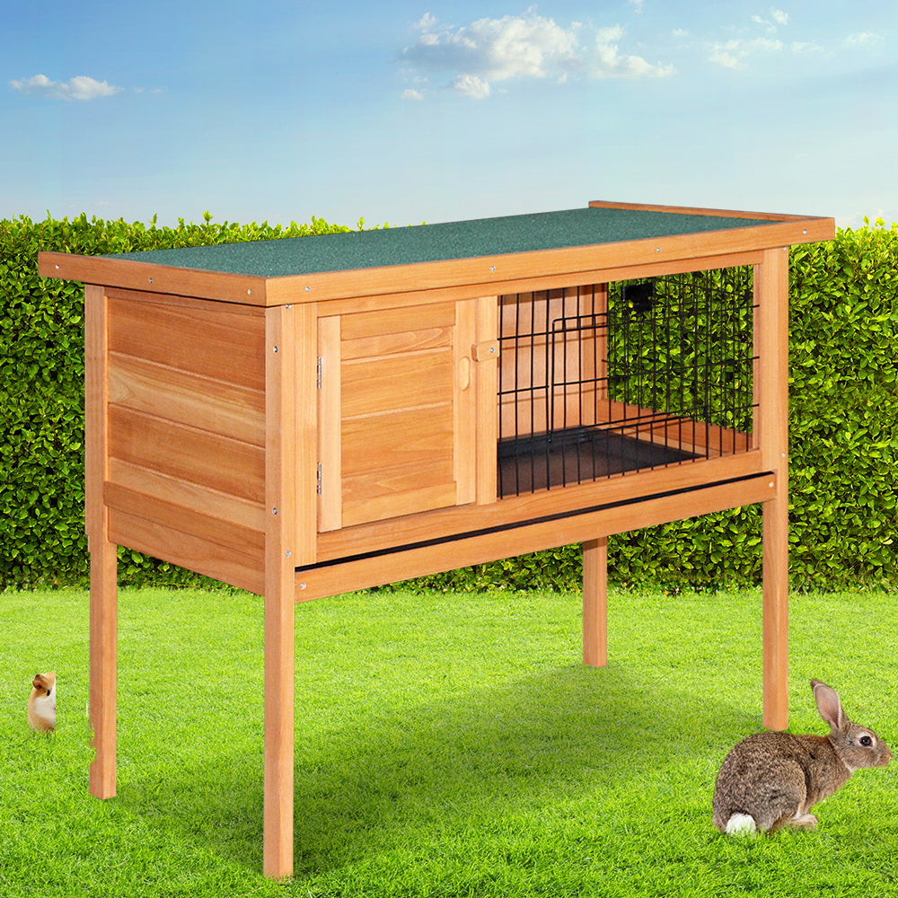 i.Pet 70cm Tall Wooden Pet Coop with Slide out Tray