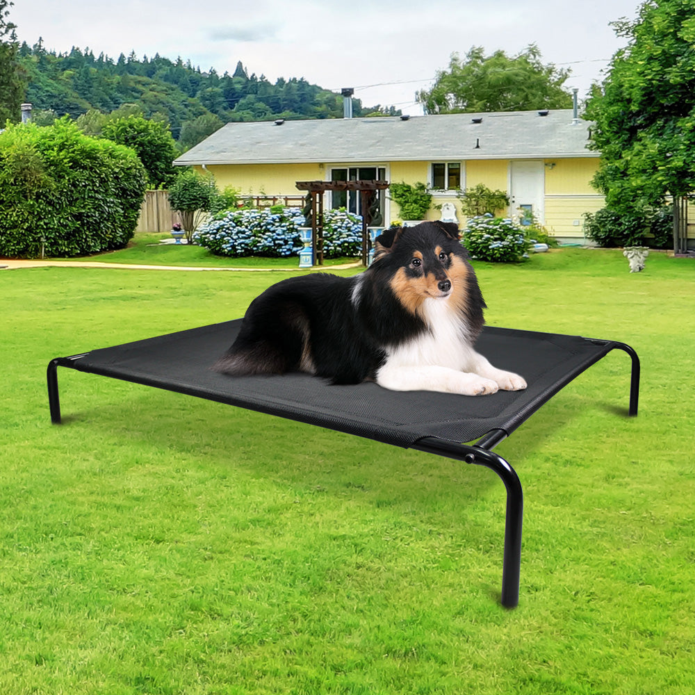 i.Pet Large Mesh Pet Trampoline - Black