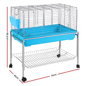 i.Pet Rabbit Cage Hutch Cages Indoor Hamster Enclosure Bunnings Carrier Bunny Blue