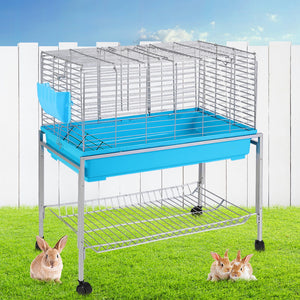 i.Pet Rabbit Cage Hutch Cages Indoor Hamster Enclosure Bunnings Carrier Bunny Blue