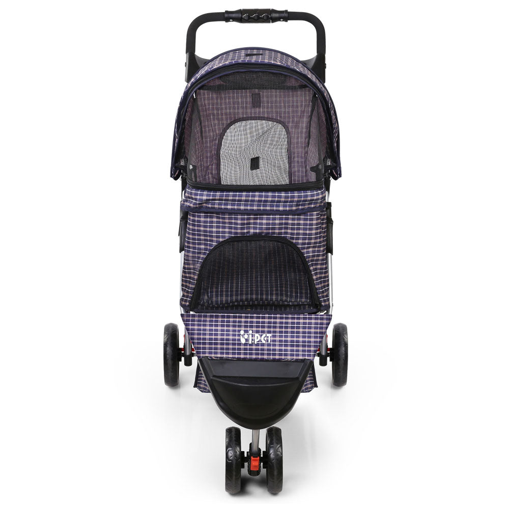 i.Pet 3 Wheel Pet Stroller - Blue