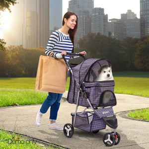 i.Pet 3 Wheel Pet Stroller - Blue