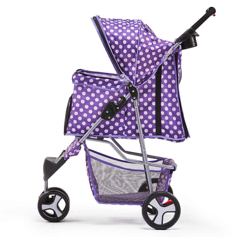 i.Pet 3 Wheel Pet Stroller - Purple