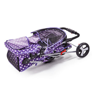 i.Pet 3 Wheel Pet Stroller - Purple