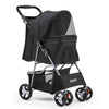 i.Pet 4 Wheel Pet Stroller - Black