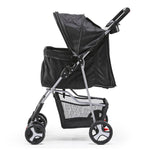 i.Pet 4 Wheel Pet Stroller - Black