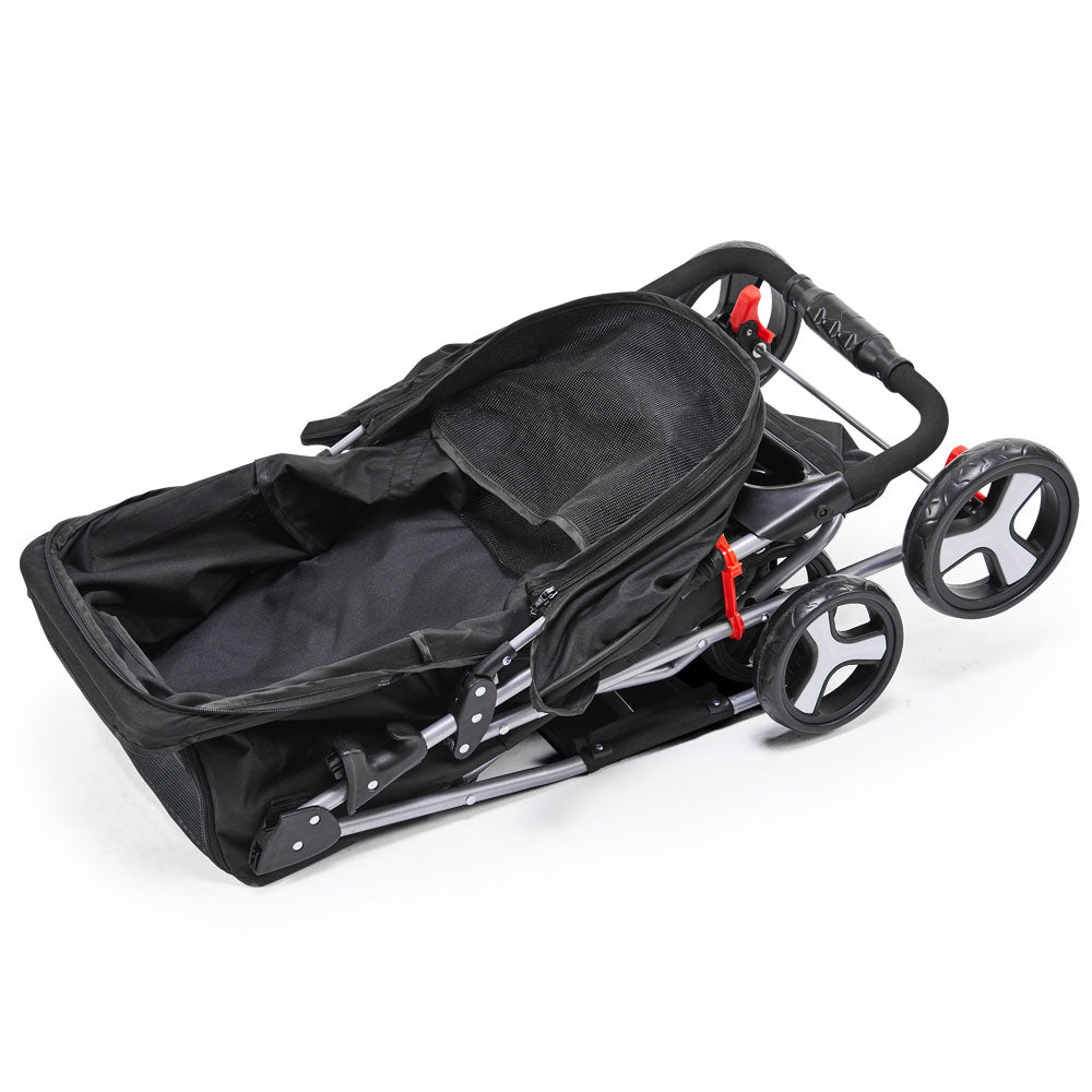 i.Pet 4 Wheel Pet Stroller - Black