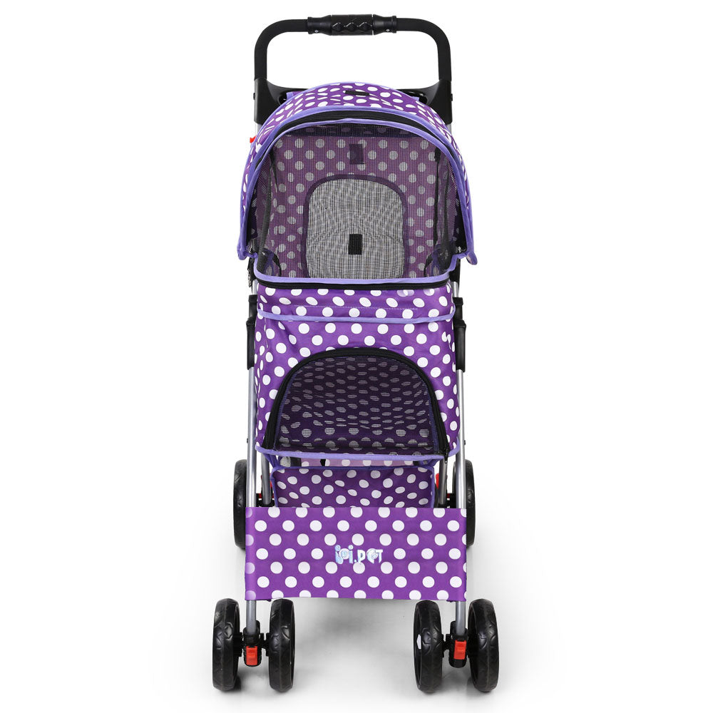 Pet 4 Wheel Pet Stroller - Purple