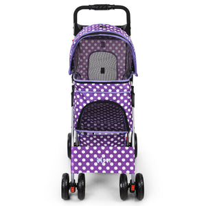 Pet 4 Wheel Pet Stroller - Purple