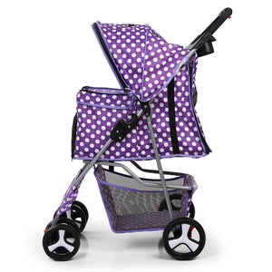 Pet 4 Wheel Pet Stroller - Purple