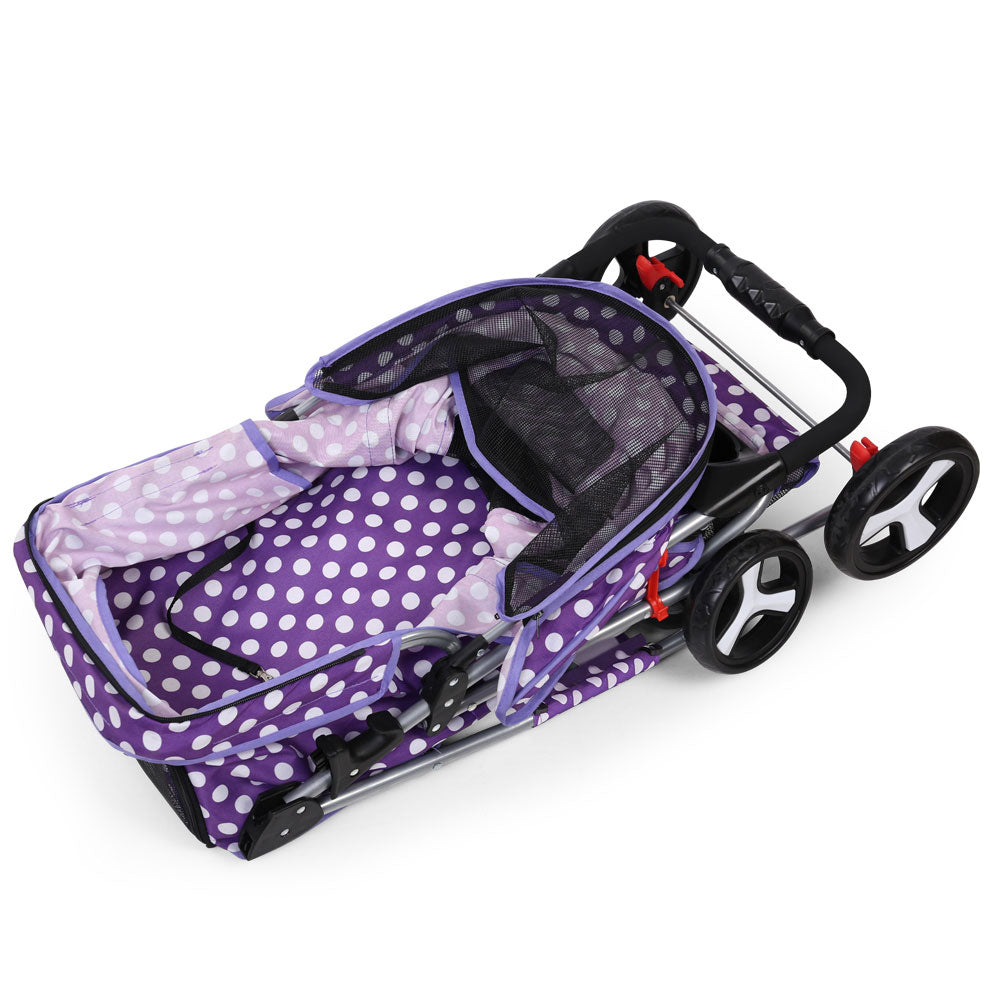 Pet 4 Wheel Pet Stroller - Purple