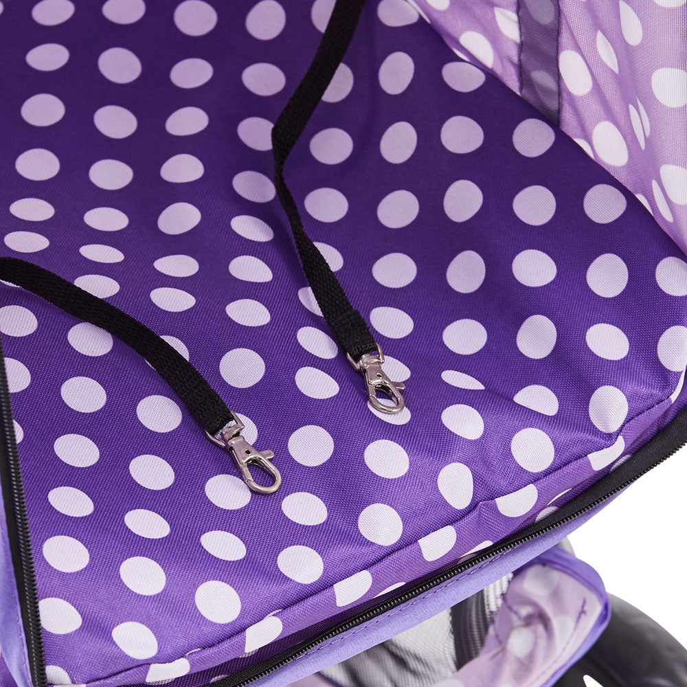 Pet 4 Wheel Pet Stroller - Purple