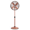 Devanti Metal Pedestal Fan Vintage Portable Fans Oscillating Tilt Chrome 3 Speed Copper