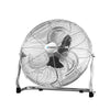 Devanti Metal Floor Fan Desk Fans Chrome Portable 3 Speed Tilt Silver