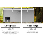 Glacio 85L Portable Fridge Freezer Fridges Refrigerator Cooler Camping 12V/24V/240V Caravan Car Boating Silver