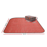 Alfresco 4 Person Picnic Basket Baskets Red Handle Outdoor Corporate Blanket Park