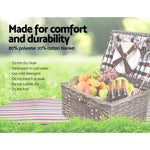 Alfresco 4 Person Picnic Basket Baskets Deluxe Outdoor Corporate Gift Blanket