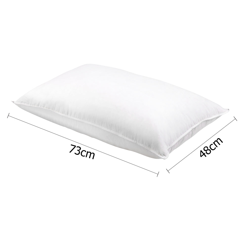 Giselle Bedding Set of 2 Goose Feather and Down Pillow - White