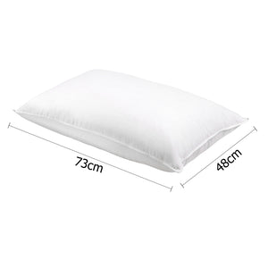 Giselle Bedding Set of 2 Goose Feather and Down Pillow - White