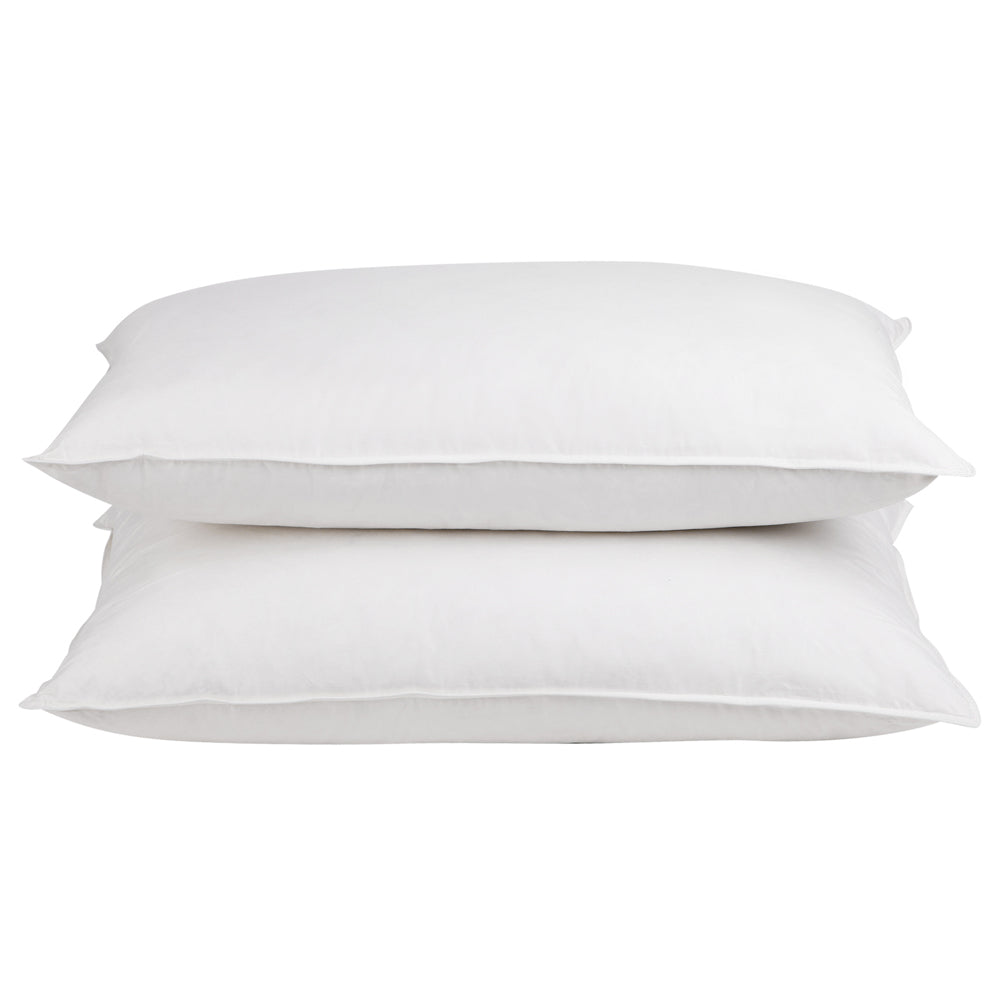 Giselle Bedding Set of 2 Goose Feather and Down Pillow - White