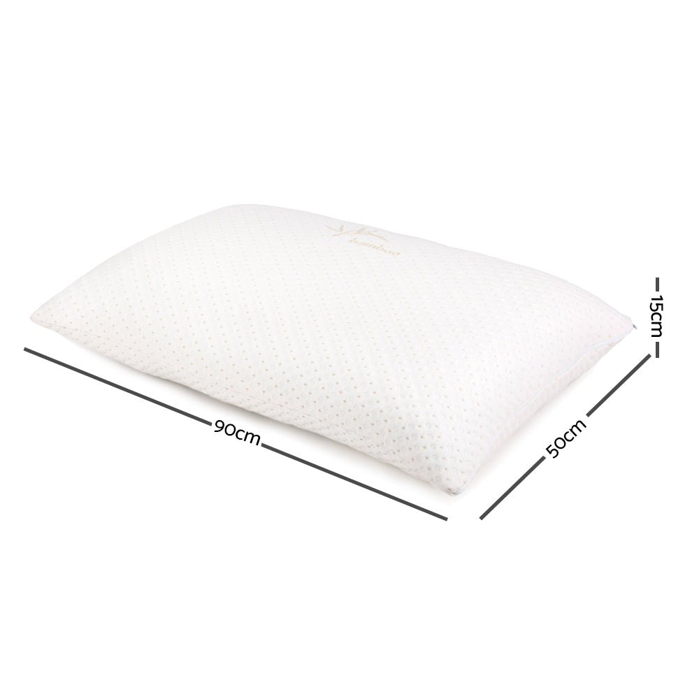 Giselle Bedding Set of 2 King Bamboo Memory Foam Pillow